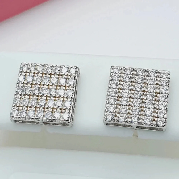 - "925 Sterling Silver Cubic Zirconia Earrings, U19254522 - Picture 1 of 11